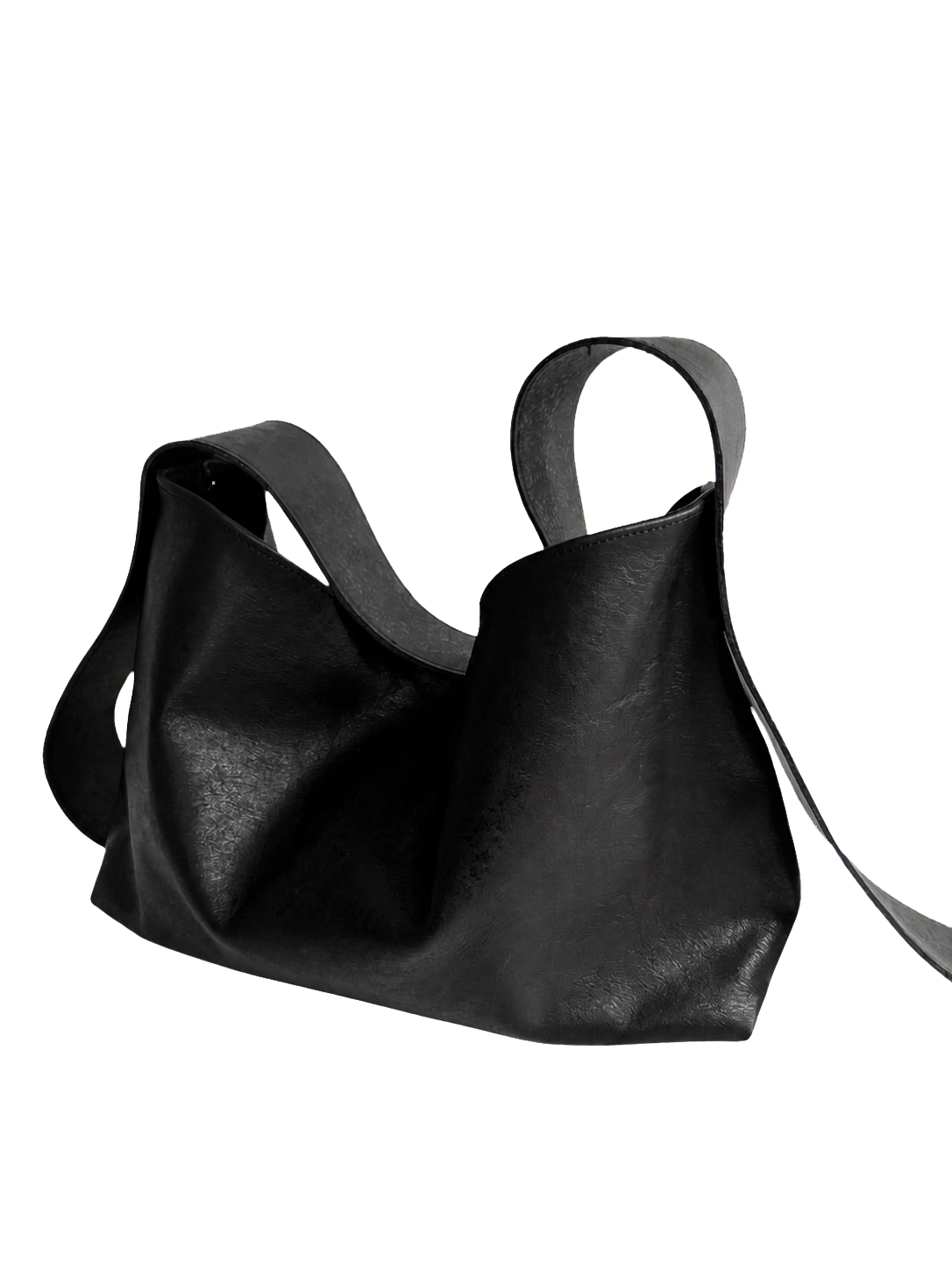 Cartera hobo de cuero negro, producto 03 de 12